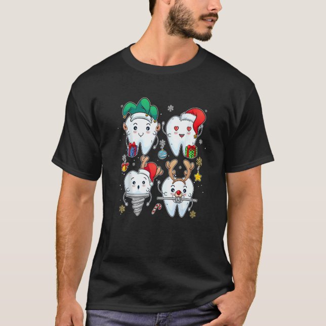 Dentist Christmas Dental Squad  Christmas T-Shirt (Vorderseite)