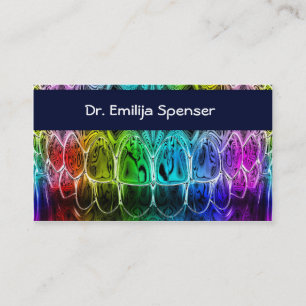 Dentist Colorul Teeth Business Card Visitenkarte