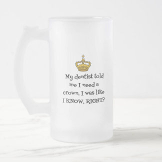 DENTIST CROWN MATTGLAS BIERGLAS