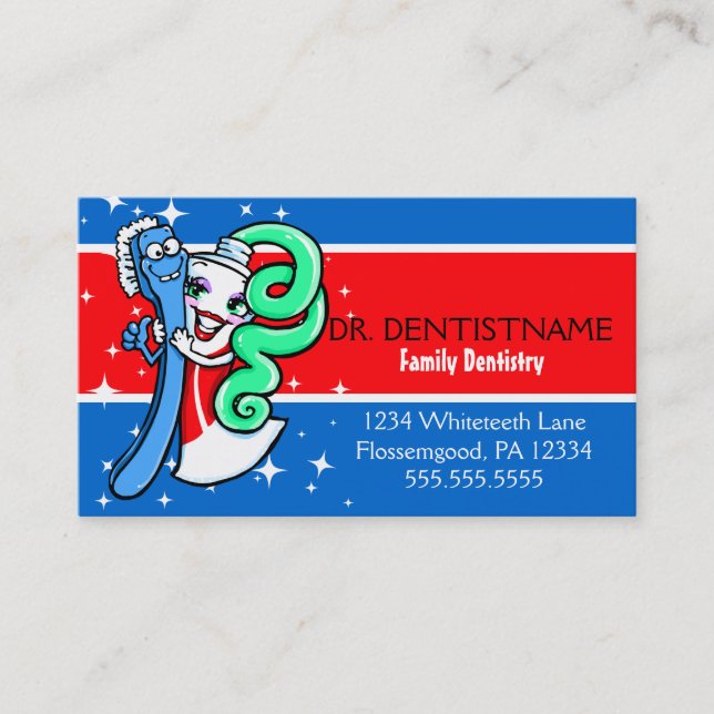 Dentist.Dental.Office.Custom Text. Verabredung Terminkarte (Vorderseite)