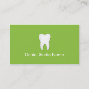 Dentist/Dental Studio Business Cards in Green Visitenkarte