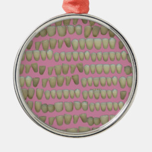 DENTIST DENTISTRY ORTHODONTICS ROTTEN TEETH MOUTH ORNAMENT AUS METALL