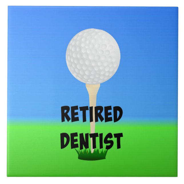 Dentist, Golfball auf Tee, Fliese (Vorderseite)