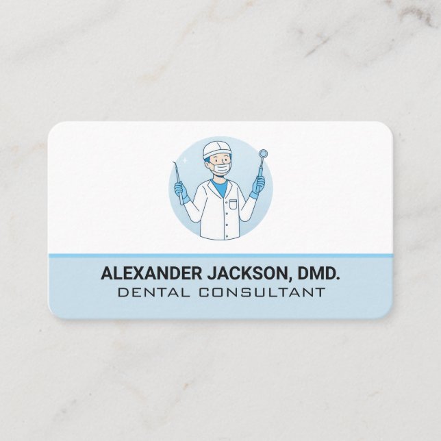Dentist Holding Tools Visitenkarte (Vorderseite)