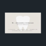 Dentist Modern Light Beige Terminalkarte Visitenkarte<br><div class="desc">Diese minimalistische und moderne Zahnarztkarte zeigt Ihre Texte in schwarzen Buchstaben mit weißen Zähnen auf hellbeigem Hintergrund. Ändern Sie die Hintergrundfarbe und personalisieren Sie sie für Ihre Bedürfnisse. In meinem Geschäft finden Sie passende Produkte.</div>