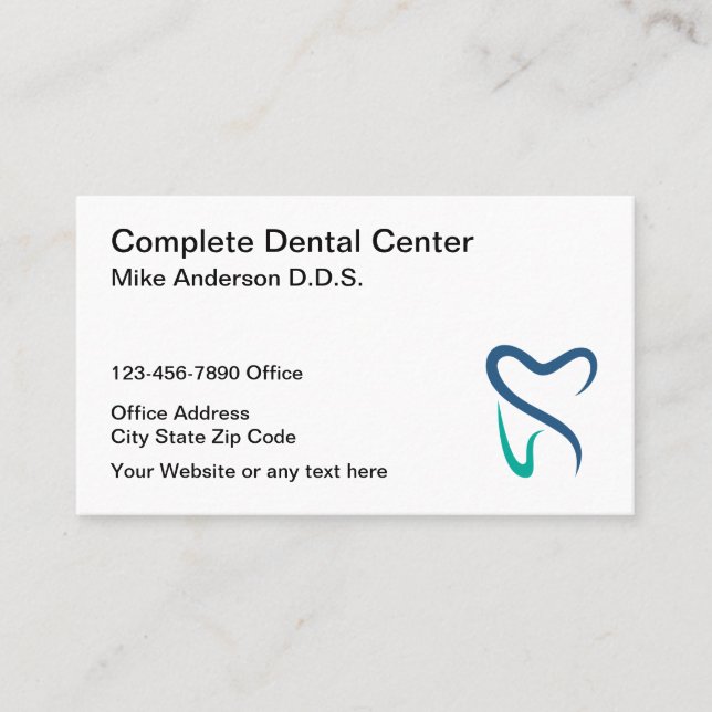Dentist Office Editable Carte de visite Design (Devant)