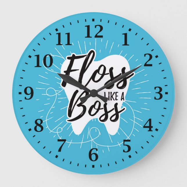 Dentist Office Wall Clock Große Wanduhr (Vorderseite)