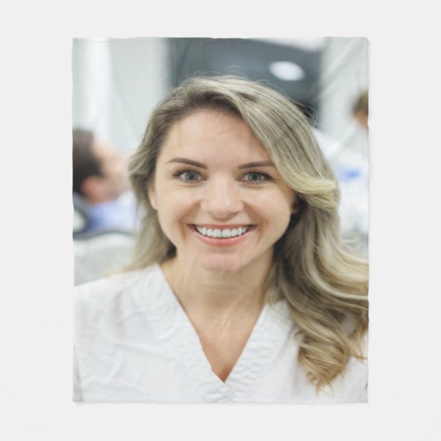 Dentist Photo Customize Personalize Fleecedecke (Vorderseite)