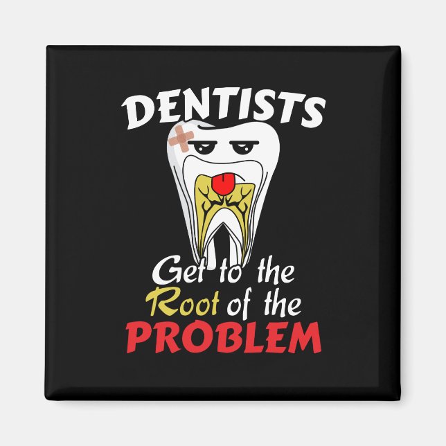 Dentist Root Canal - Tooth Cavity Pub Magnet (Vorne)