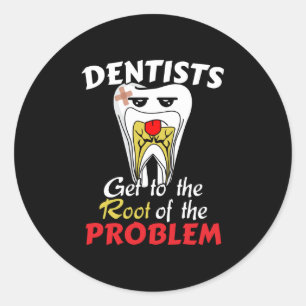 Dentist Root Canal - Tooth Cavity Pub Runder Aufkleber