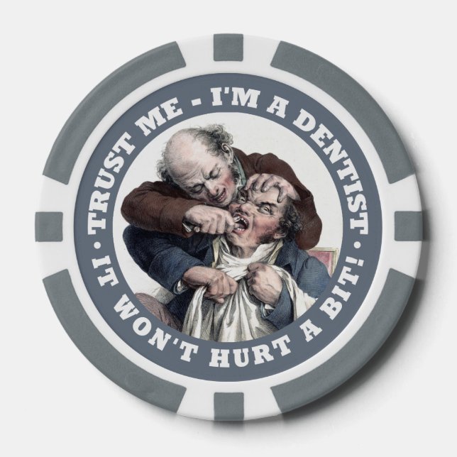DENTIST Spaß individuelle Name Poker Chips (Vorderseite)
