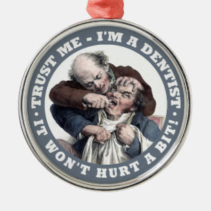 DENTIST SPASS SILBERNES ORNAMENT
