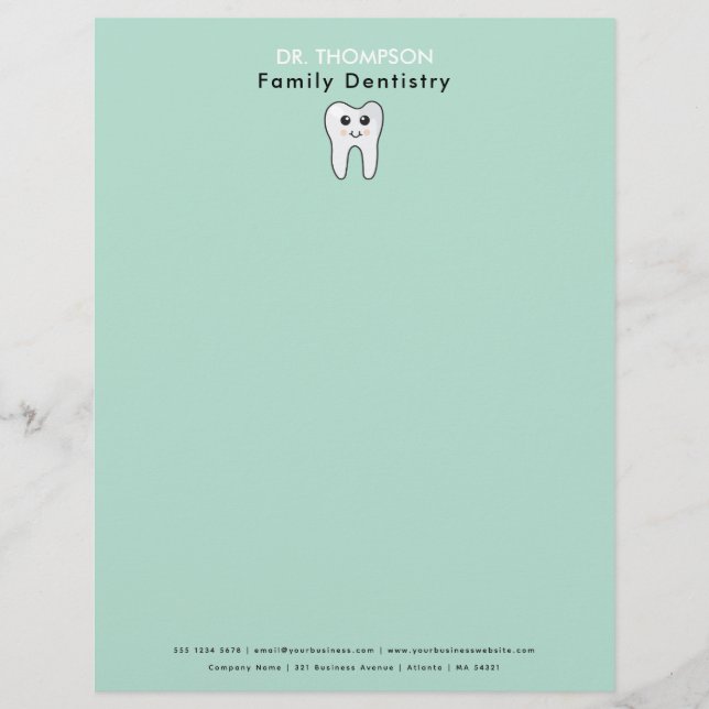 Dentist Tooth Family Dentistry Business  Briefbogen (Vorderseite)