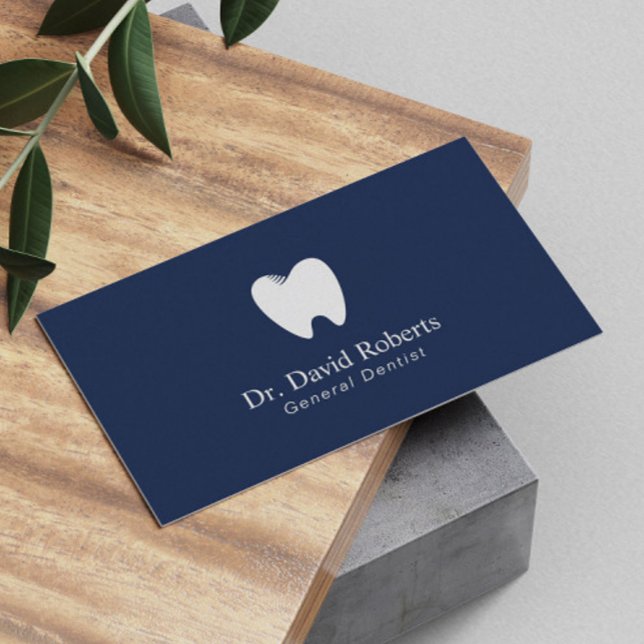 Dentist Tooth Logo Navy Blue Dental Termin (Von Creator hochgeladen)
