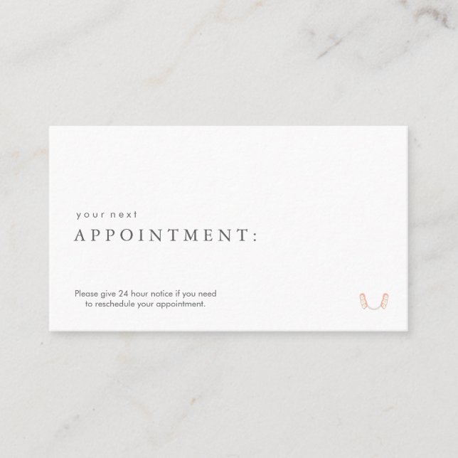 Dentist Tooth Logo Terminkarte (Vorderseite)