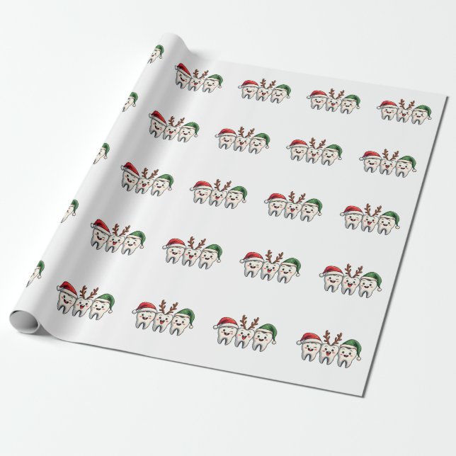 Dentist Weihnachten Weihnachten Weihnachtsfeiertag Geschenkpapier (Ungerollt)