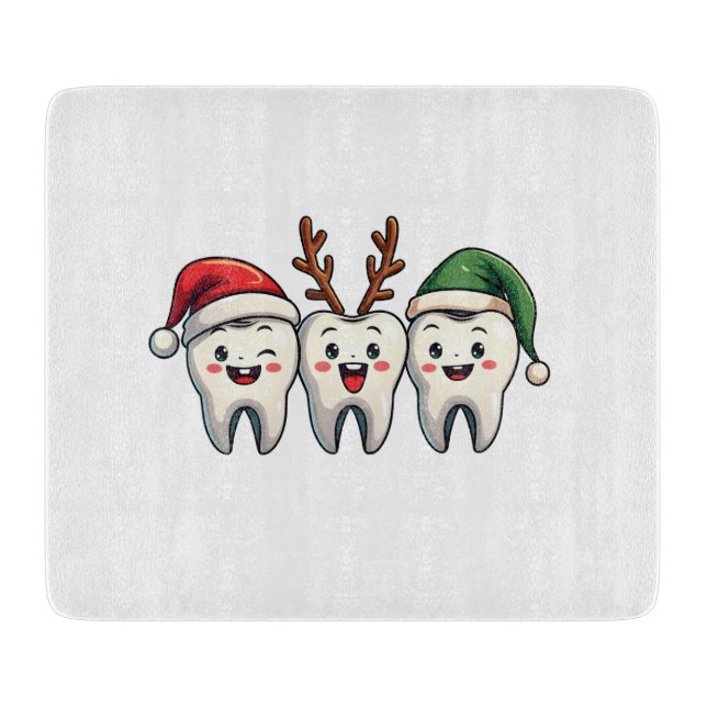 Dentist Weihnachten Weihnachten Weihnachtsfeiertag Schneidebrett (Vorderseite)