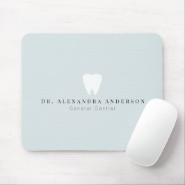 Dentist White Teeth Light Blue Mousepad