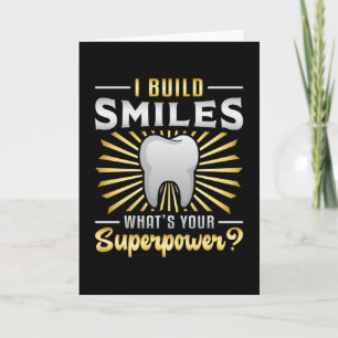 Dentist Zähne Zahn Superpower Funny Geschenk Karte
