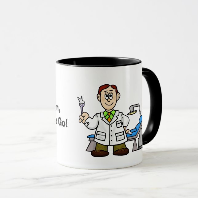 Dentiste Drôle Avec Mug À Dent Pullé (Devant droit)