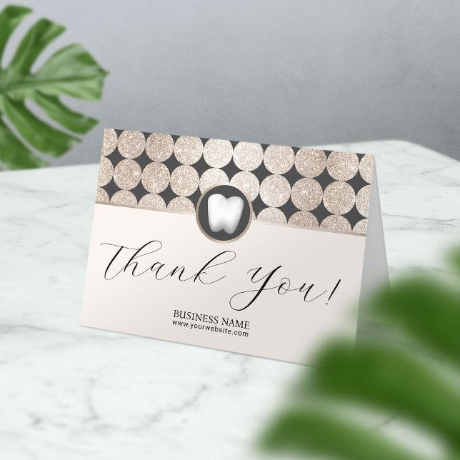 Dentiste Géométrique Gold Dental Office Merci (Créateur téléchargé)