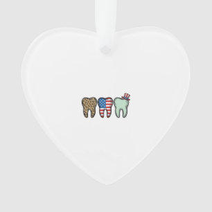 Dentiste Patriotique Dent Vintage Léopard Chemise 