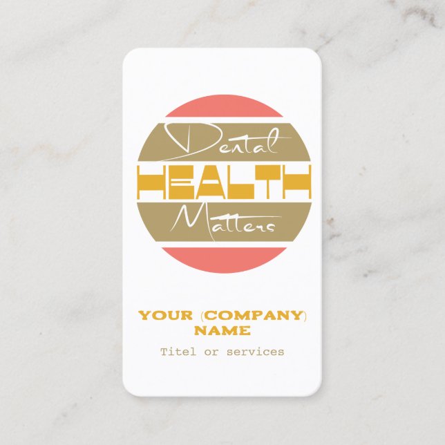 Dentiste, professionnels des soins dentaires Carte (Devant)