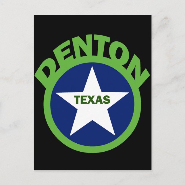DENTON, TEXAS POSTKARTE (Vorderseite)