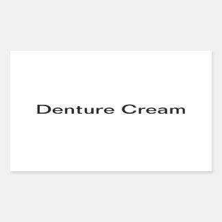 Denture Cream Labels Rechteckiger Aufkleber