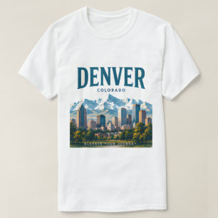 Denver Alpine Stadtansichten T-Shirt