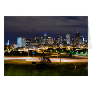Denver an der Nachtkarte