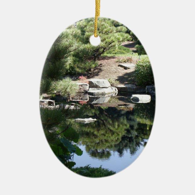 Denver Botanic Japanischer Garten Reflektionen Keramikornament (Vorne)