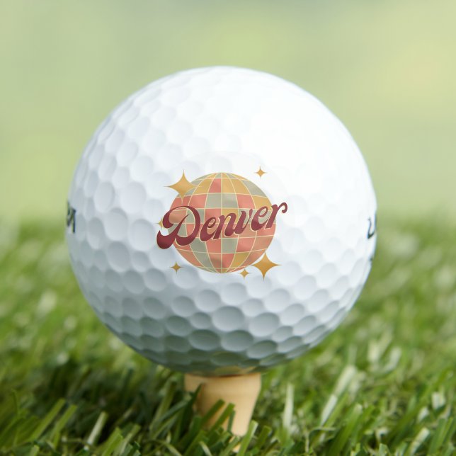Denver City Colorado USA Golf Golf Retro Golfball (Von Creator hochgeladen)