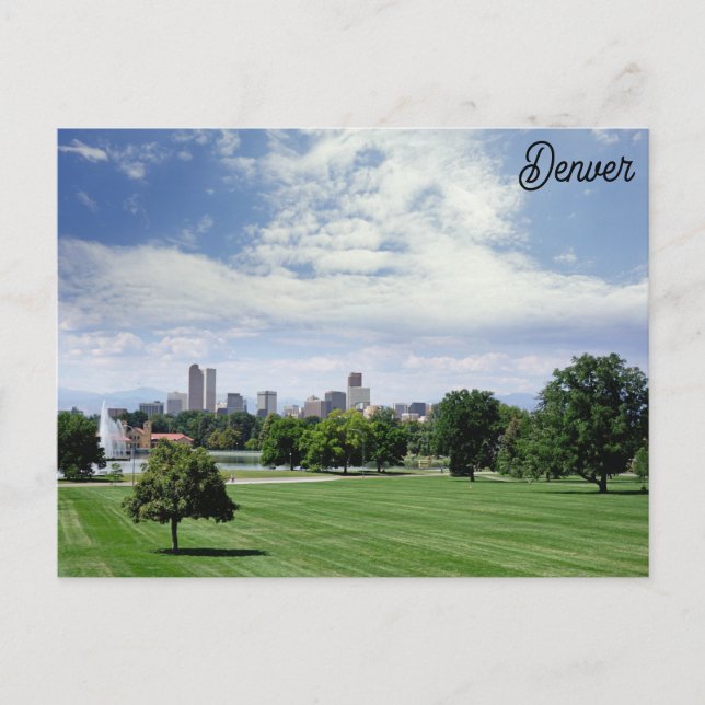 Denver Colorado City Park Foto Postkarte (Vorderseite)