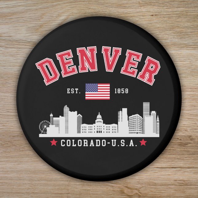 Denver Colorado Cityscape Design Magnet (Von Creator hochgeladen)