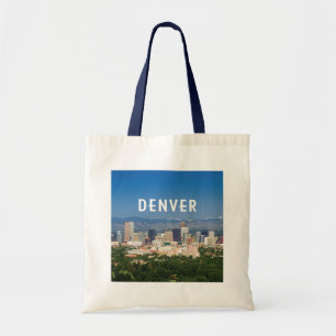 Denver Colorado Downtown Skyline und Berge Tragetasche