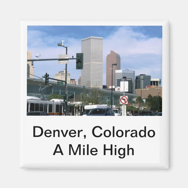 Denver, Colorado - Ein kleiner Kühlschrankmagnet (Vorne)