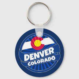 Denver Colorado Fahne platzte Schlüsselanhänger