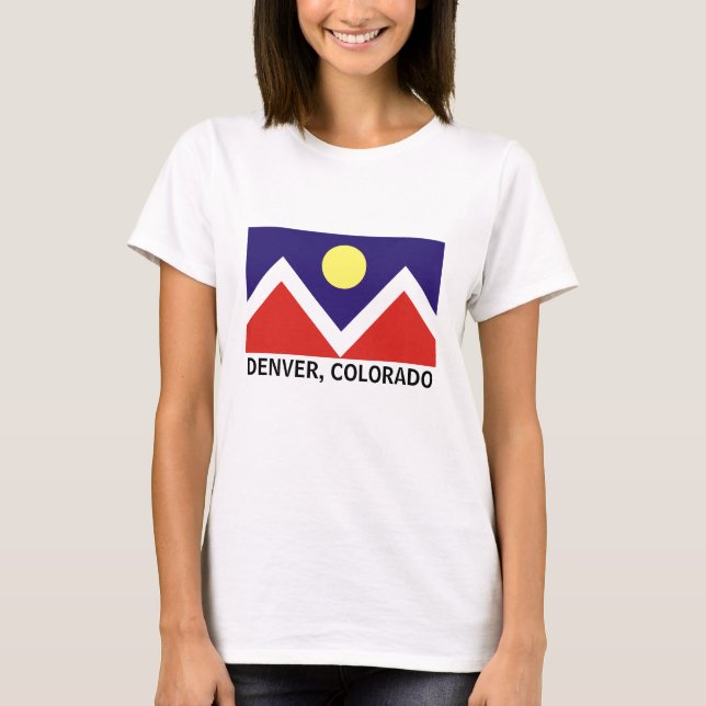 Denver, Colorado Flag T-Shirt (Vorderseite)