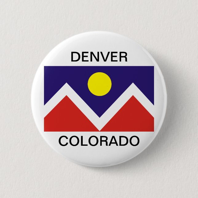 Denver, Colorado-Flagge Button (Vorderseite)
