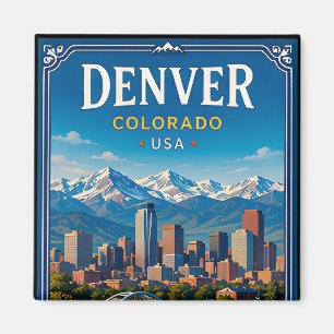 🏔️ Denver Colorado Gebirgsurlaub Erinnerung Magnet