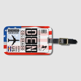 Denver Colorado Gepäcktag Gepäckanhänger