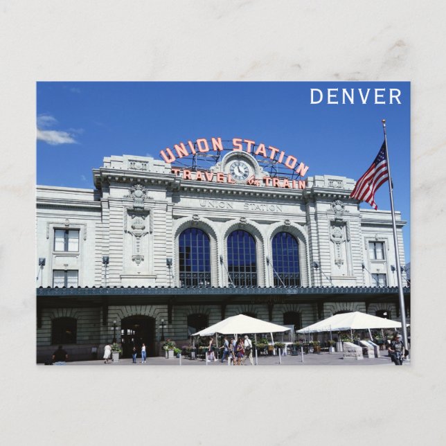 Denver Colorado Gewerkschaft Station Travel Foto Postkarte (Vorderseite)