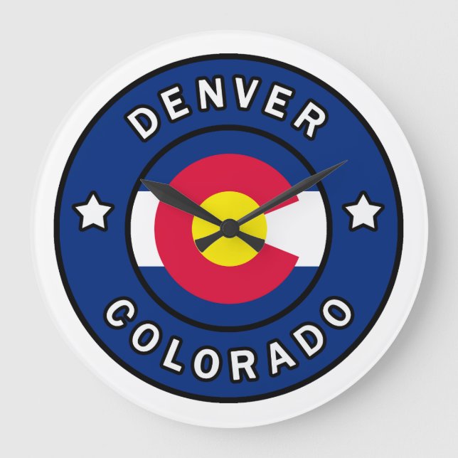 Denver Colorado Große Wanduhr (Vorderseite)