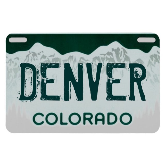 Denver Colorado grüner Nummernschildmagnet Magnet (Horizontal)