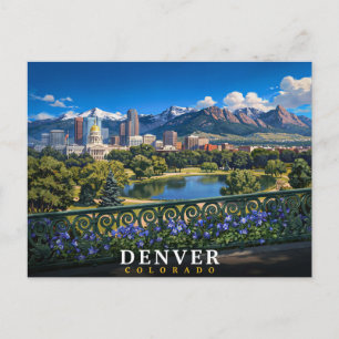 Denver Colorado Kapitol Rocky Mountains Reise Postkarte