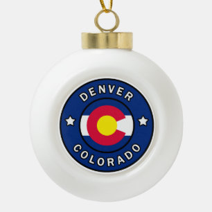 Denver Colorado Keramik Kugel-Ornament