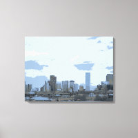 Denver Colorado Künstlerische Skyline Leinwand dru