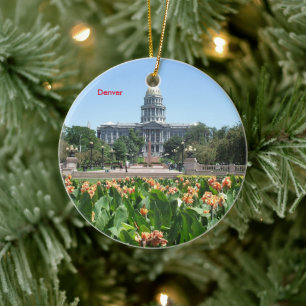 Denver Colorado Landschaftlicher Weihnachtsschmuck