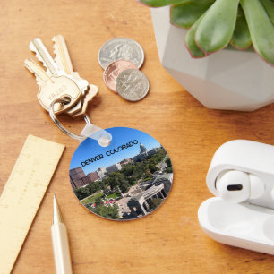 Denver Colorado Landschaftsfoto personalisieren Schlüsselanhänger